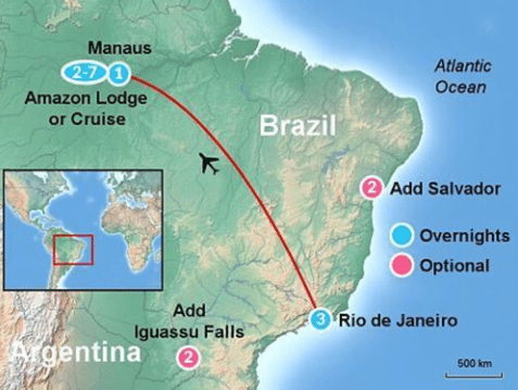 Rio de Janeiro and Amazon Tour