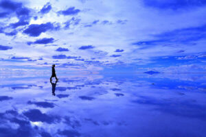 Uyuni salt flats reflection