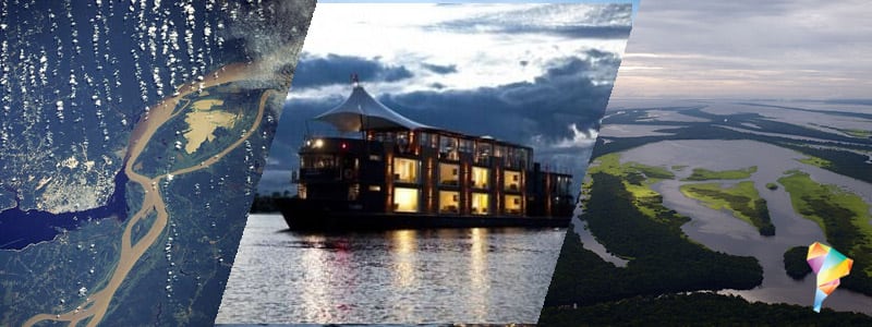 Three picture collage of Amazon River Cruise Tours
