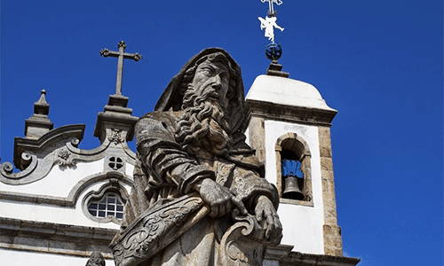 Basilica Santuario do Born Jesus de Matosinhos Church in Congonhas, Brazil