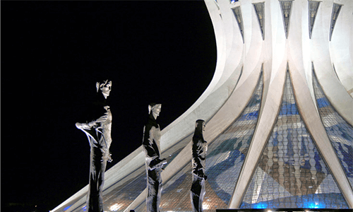 Cathedral of Brasilia at night