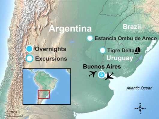 Buenos Aires Tango Tour Map