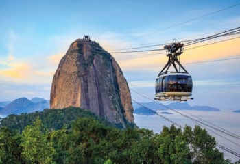 Sugarloaf mountain in Rio de Janeiro Brazil
