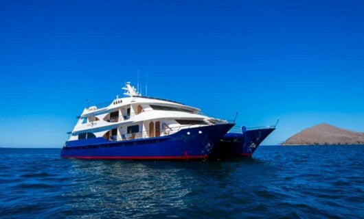 Exterior of Ocean Spray Galapagos cruise ship