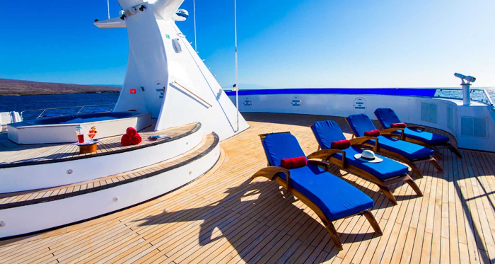Sun deck of Ocean Spray cruise ship