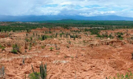 Dramatic horizon shot over Tatacoa Desert