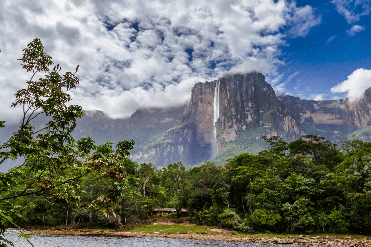 Angel Falls is a waterfall in Canaima National Park