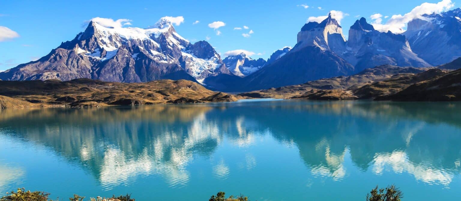 Incredible view of Lake Pehoe, Torres Del Paine, Patagonia, Chile