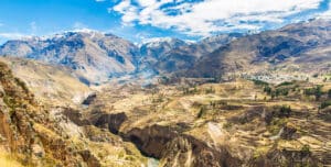 dramatic shot over colca canyon