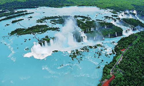Ariel View of Iguazu Falls