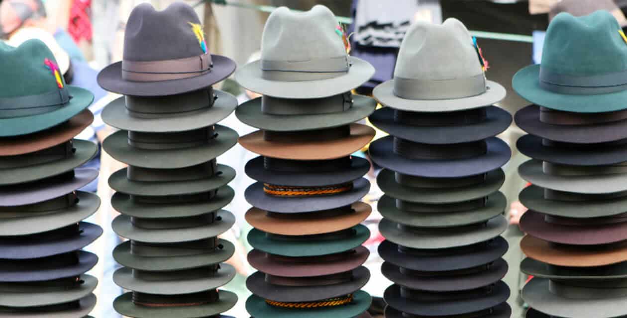 panama hats stacked