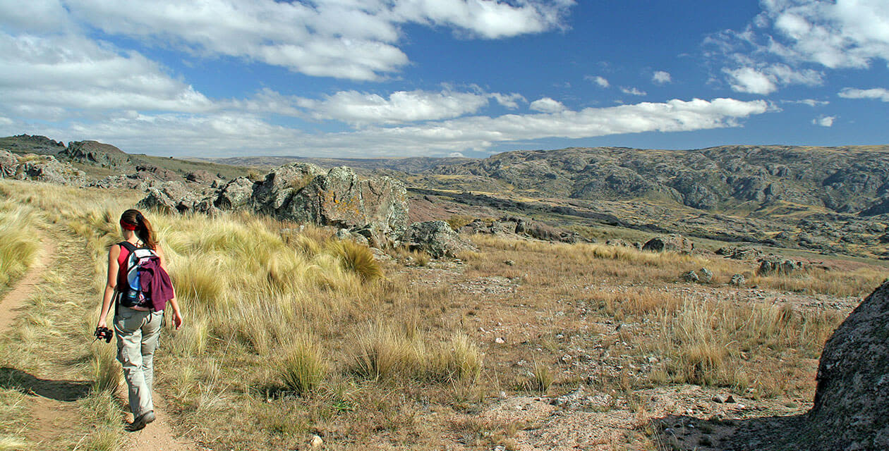 woman hiking in cordoba argentina