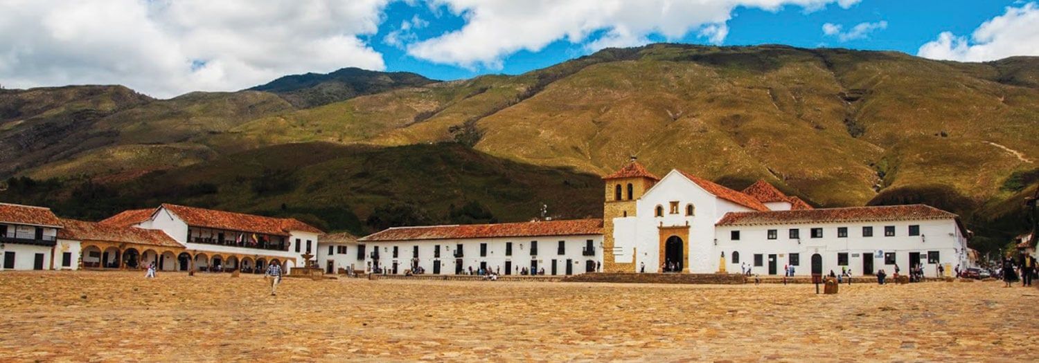 plaza in villa de leyva during Colombia's autumn