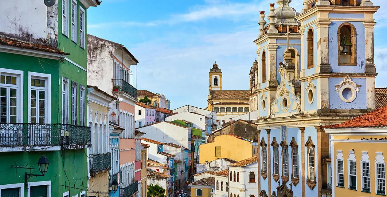 activities in brazil: View of Salvador historic street