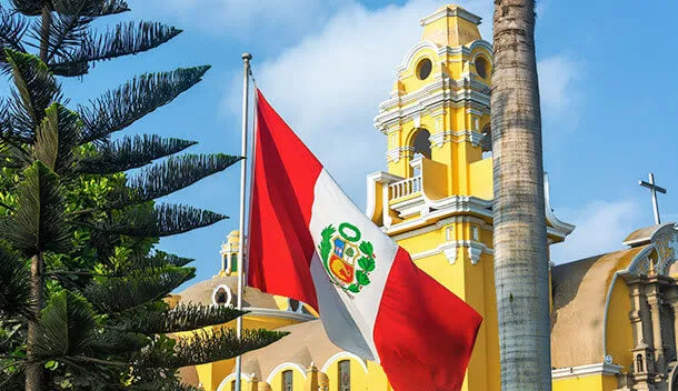yellow building in barranco neighborhood lima peru