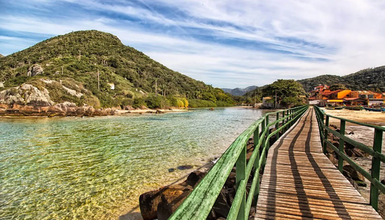 dock leading to beach in florianopolis