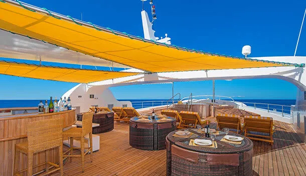 deck of the galapagos petrel cruise