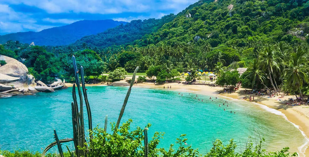 Tyrona National Park beach and blue waters