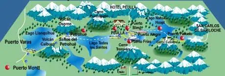 Chilean Lake District Map