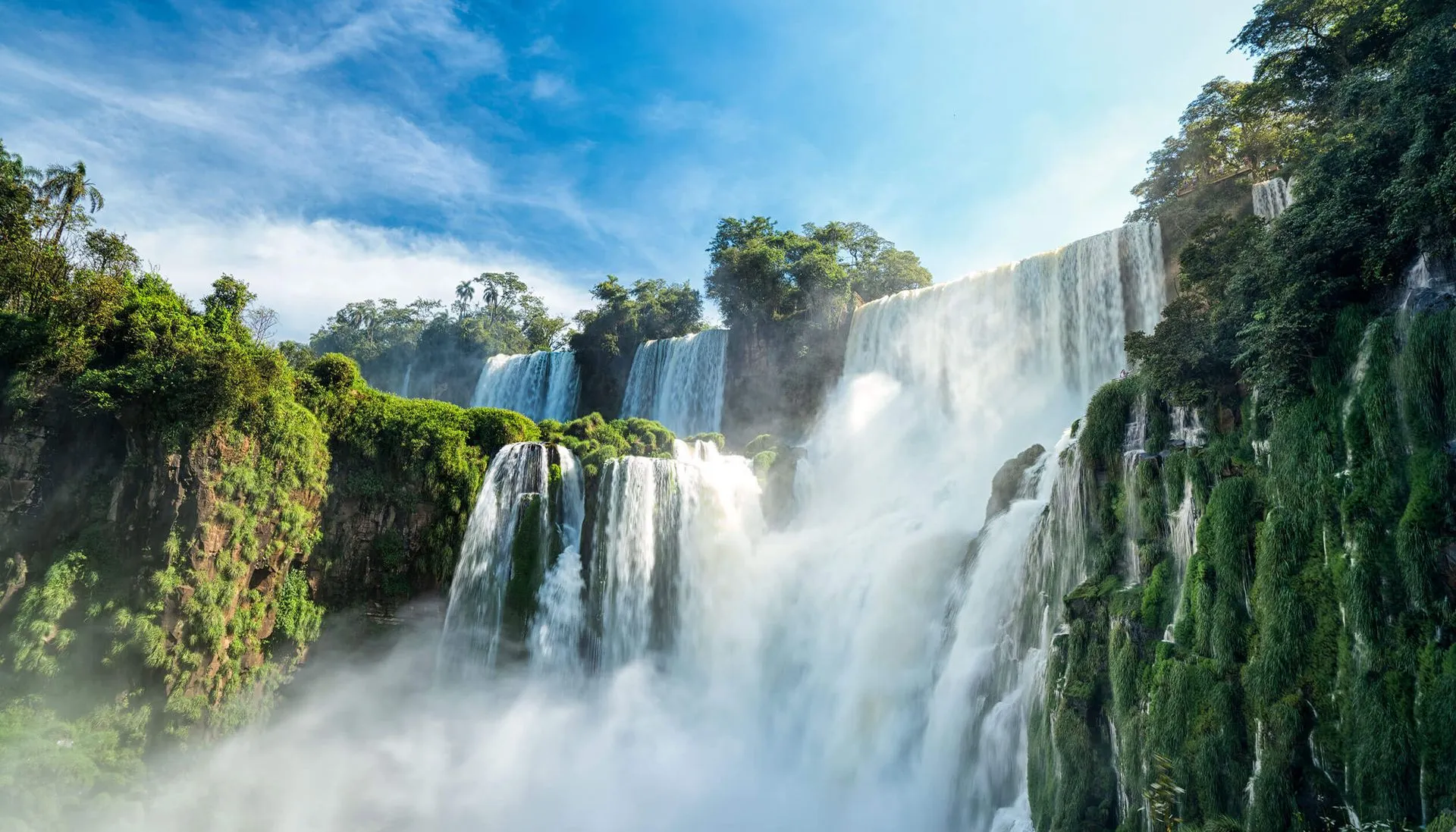 View of Iguazu Falls from base