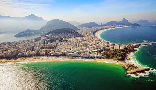 aerial view of copacabana