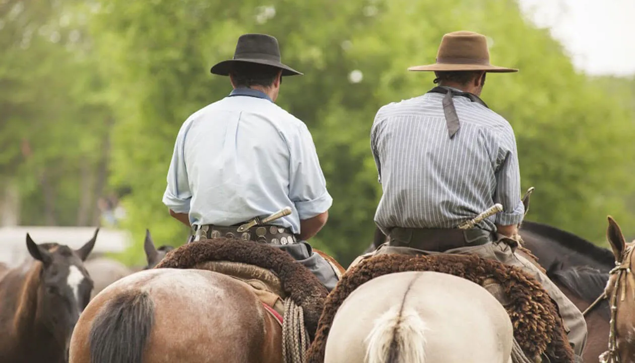 argentine gauchos in the countryside