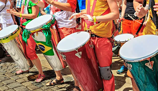 drummers at rio carnival