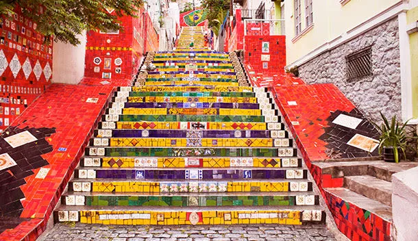 famous painted steps in rio