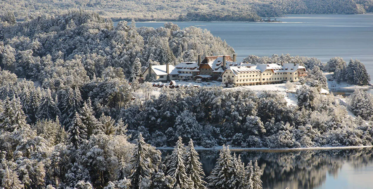 Beautiful resort in winter
