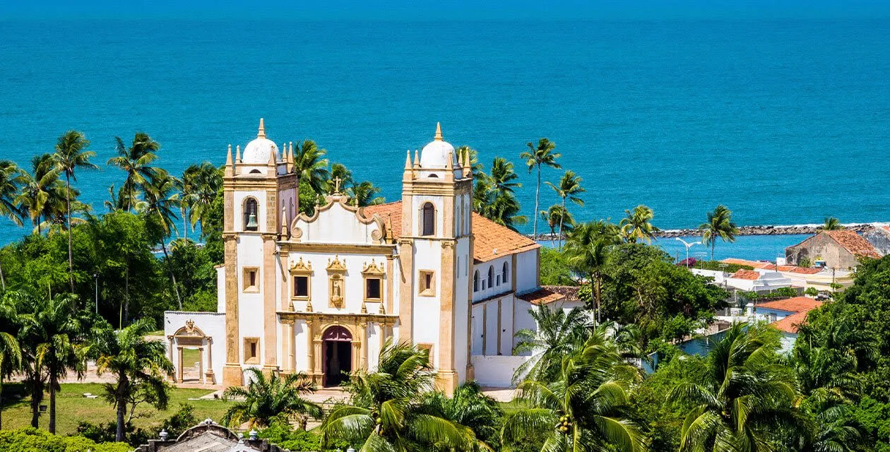 olinda church along the water
