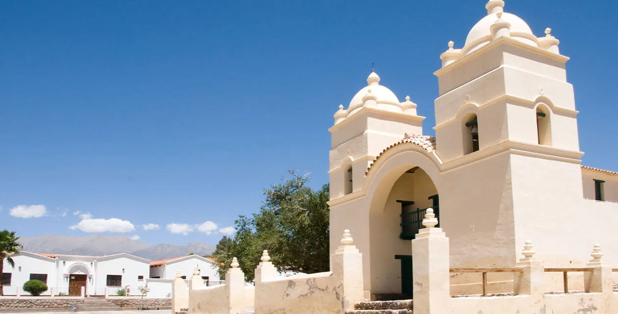 white washed church in Salta region