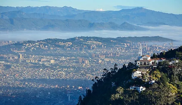 panoramic view of bogota city