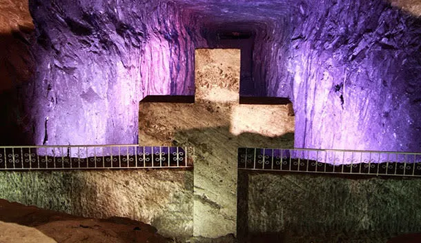 purple zipaquira salt cathedral