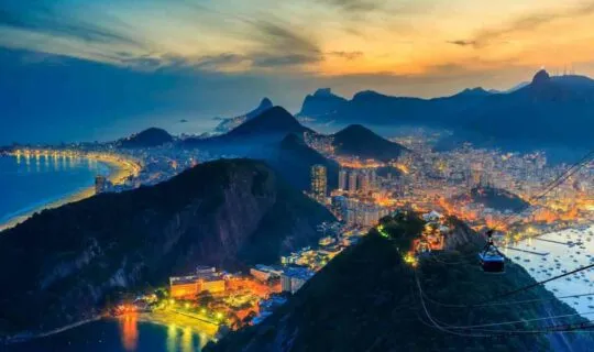 View of Rio de Janeiro at night