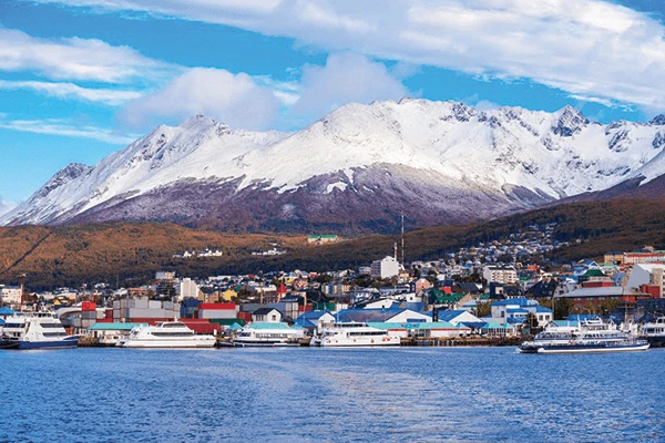 Landscape of Ushuaia and City Port