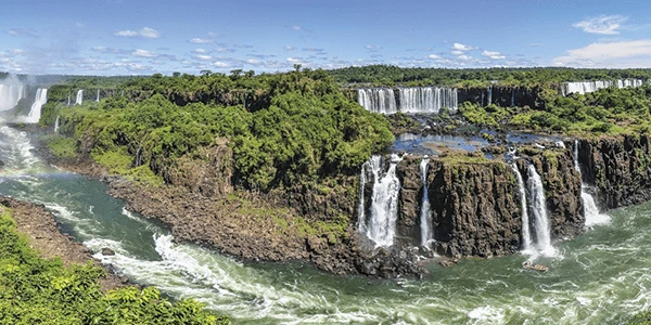 Iguazu Falls Surrounded by Lush Jungle