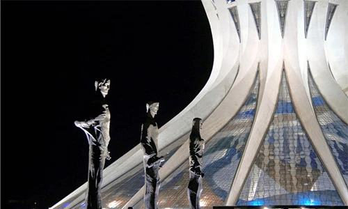 Cathedral of Brasilia at night