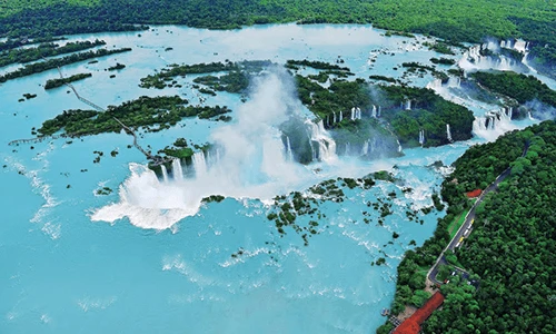 Ariel View of Iguazu Falls 