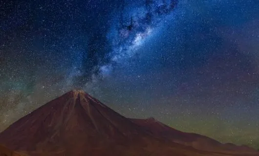 Atacama Desert under night sky