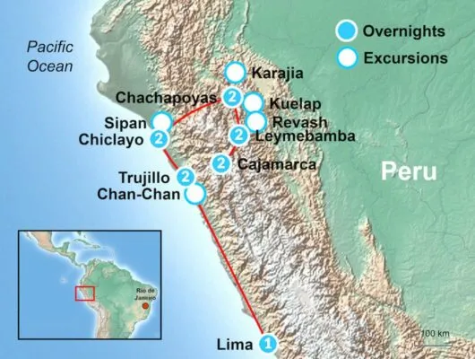 chan chan trujillo tour map