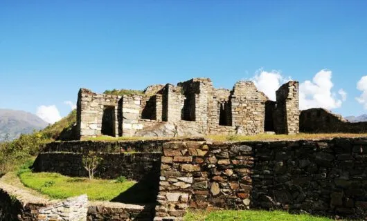 Close up view at Choquequirao ruin