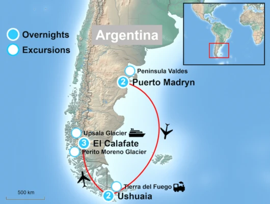 Classic Argentina Tour Map