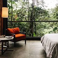 Modern and luxurious view of Mashpi Lodge room