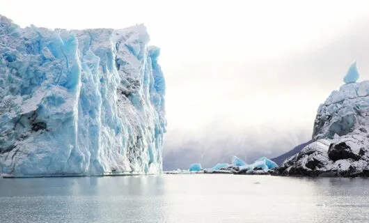 foggy day at Perito Moreno Glacier