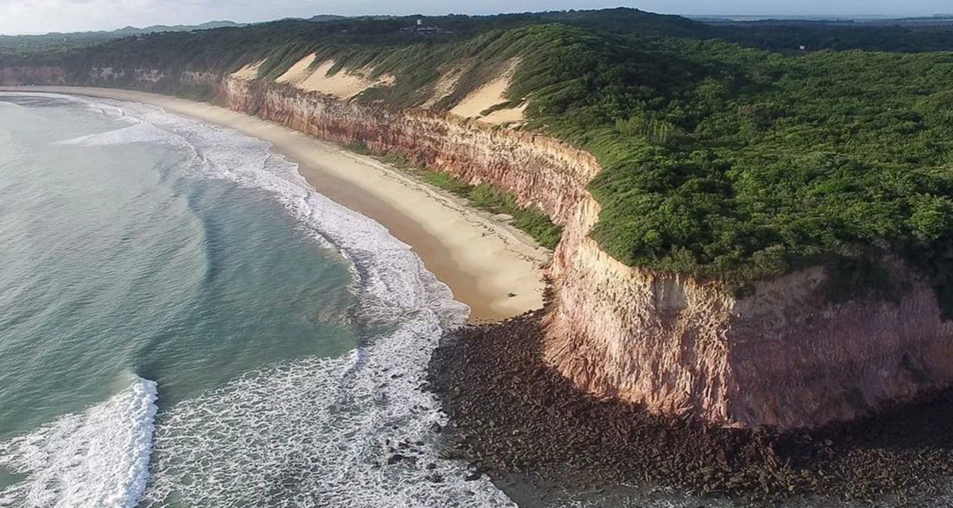 Beach cliffs and jungle