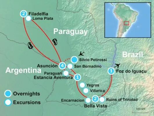 Iguazu Falls Itinerary Map