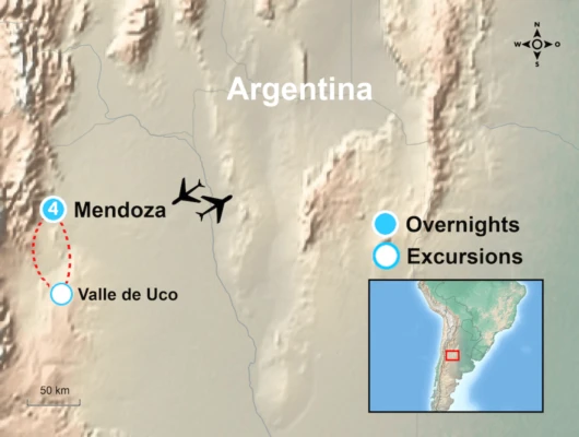 Mendoza Tour Map