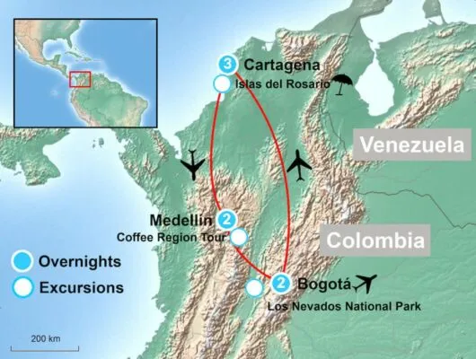 Tour Map Gourmet Tour