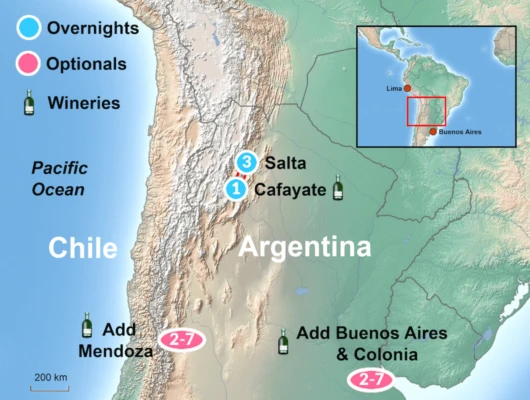 Salta Tour Map