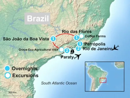 Brazil Coffee Route Map